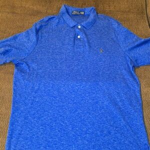 2 button Ralph Lauren Polo short sleeve shirt blue XXL